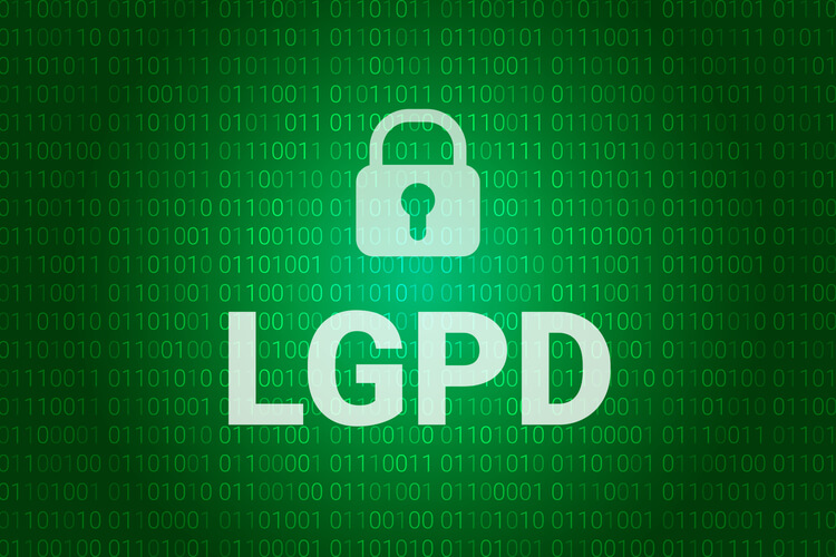 Fundo verde com a escrita LGPD em destaque